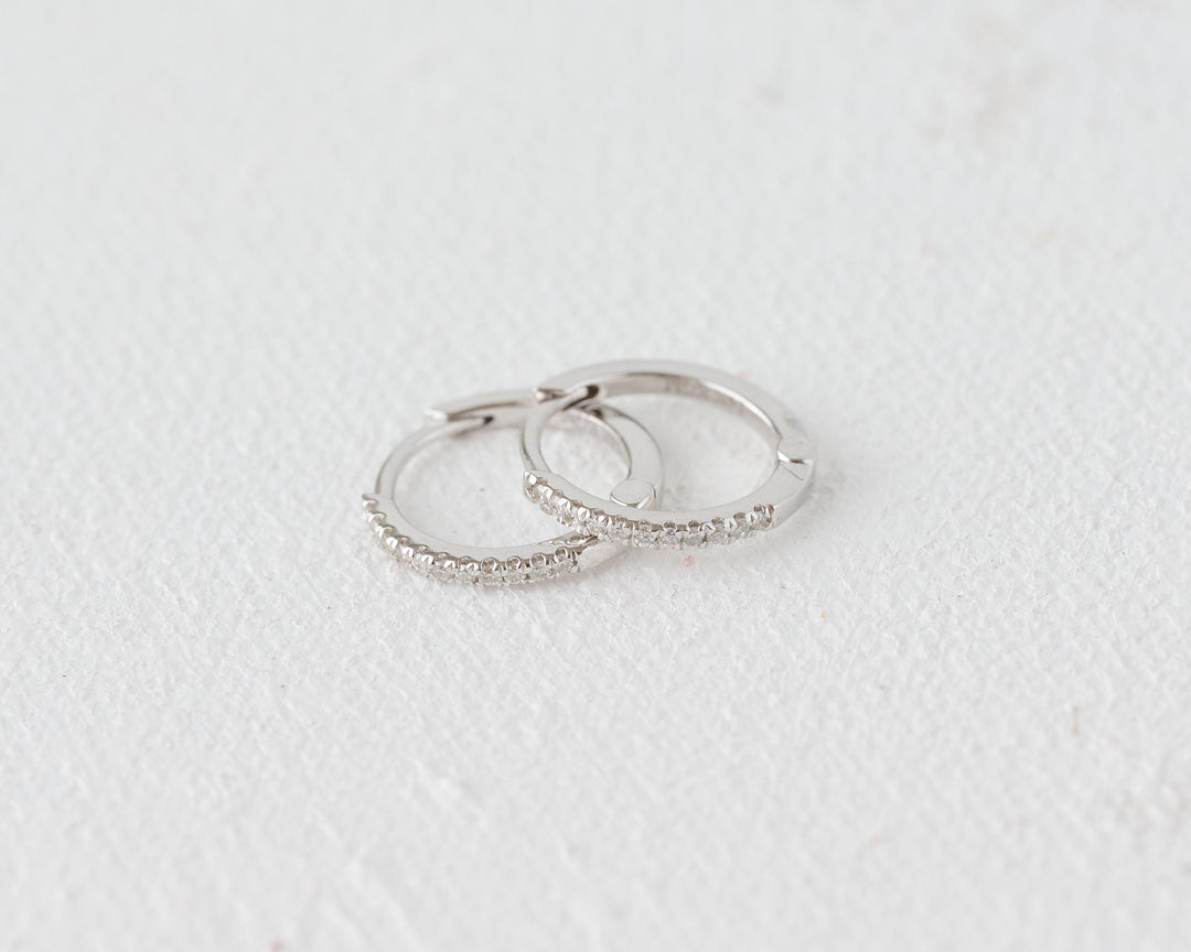 Mini Diamond Hoops