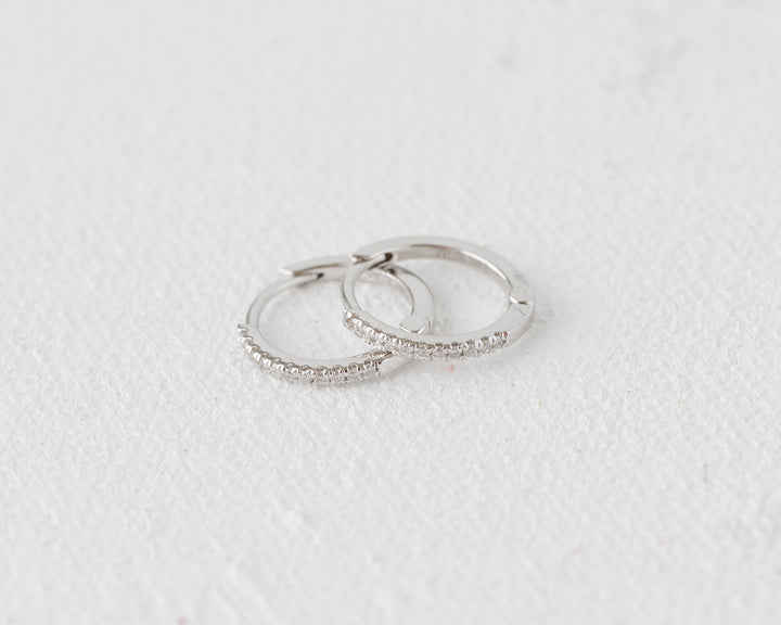 Mini Diamond Hoops