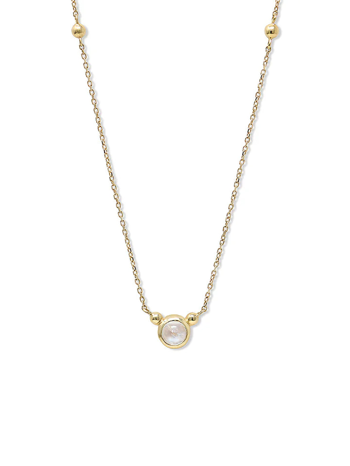 Bonheur Birthstone Necklace Gold