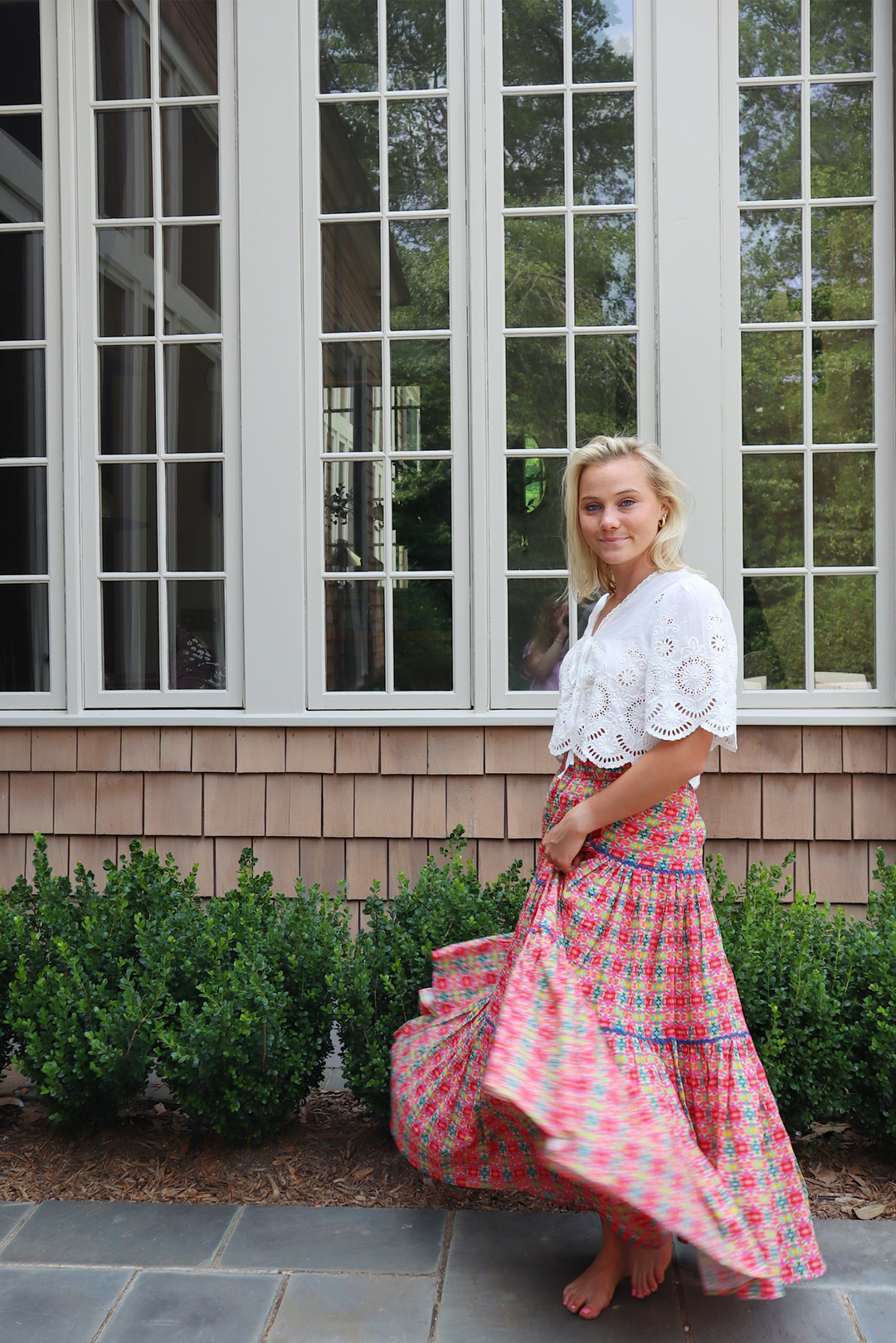 Triple Tiered Maxi Skirt - Moroccan Pink