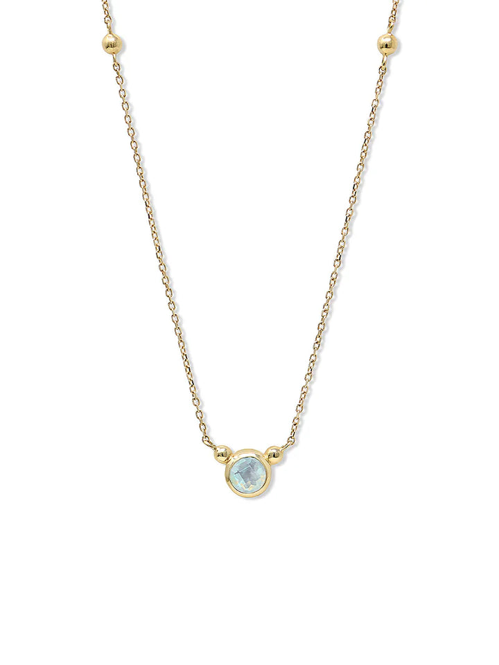 Bonheur Birthstone Necklace Gold