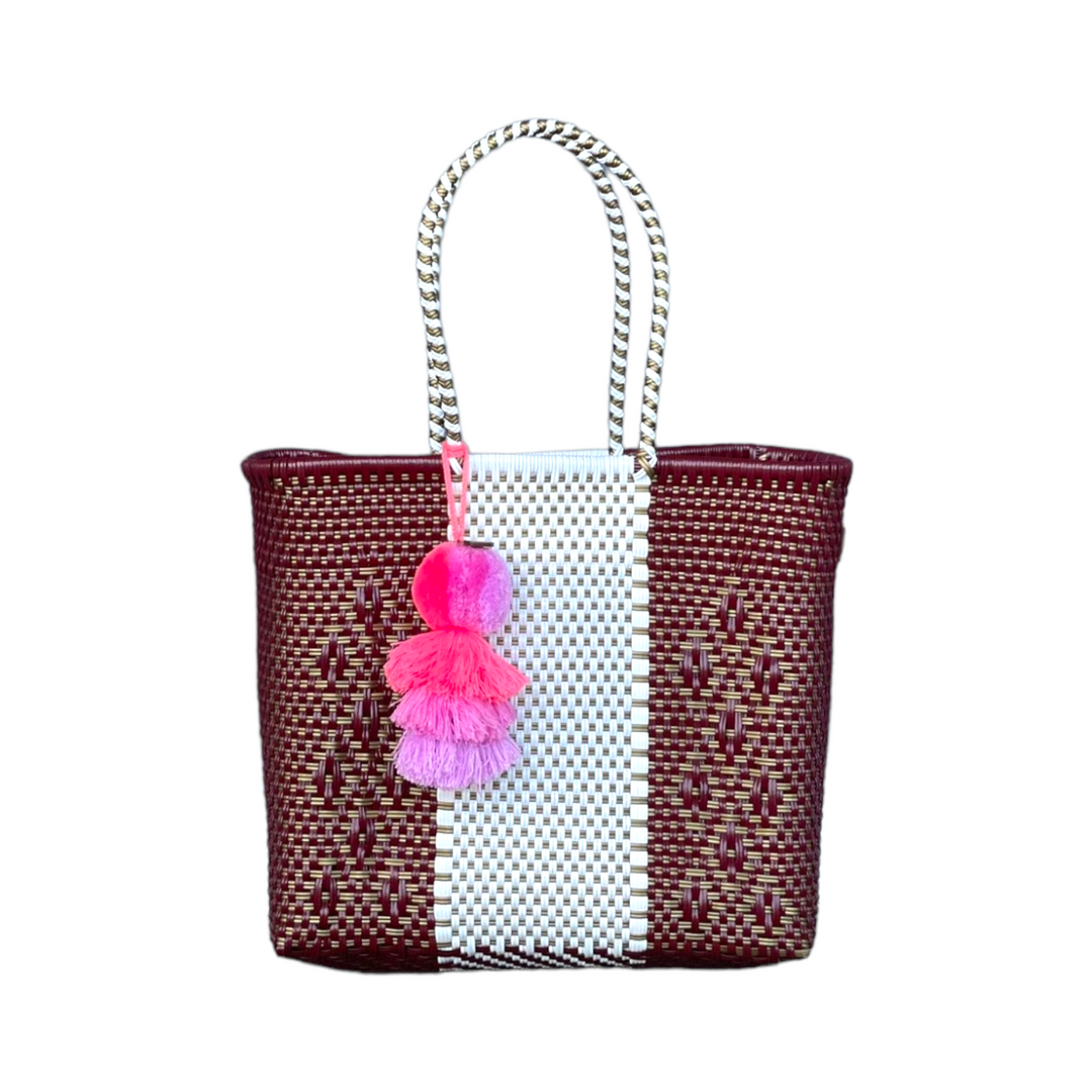 Zen Wine & Gold Citron Tote