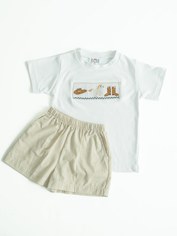 Rodeo Cowboy Beau T-Shirt/Shorts Set