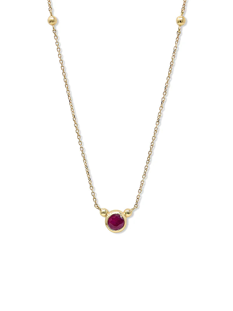 Bonheur Birthstone Necklace Gold