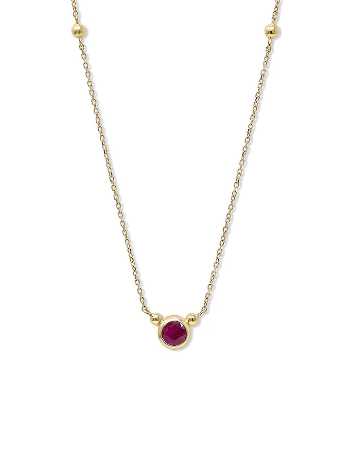 Bonheur Birthstone Necklace Gold