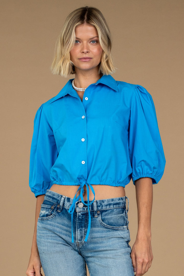 Margot Top in Mykonos Blue