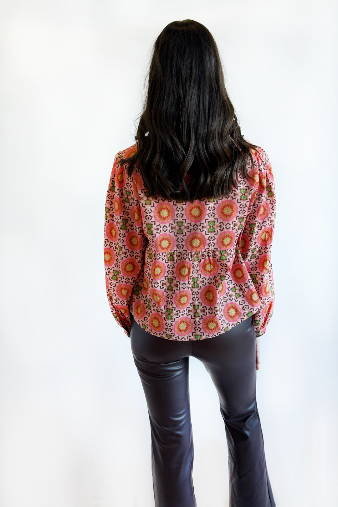 Scalloped Long Sleeve Blouse - Rhapsody