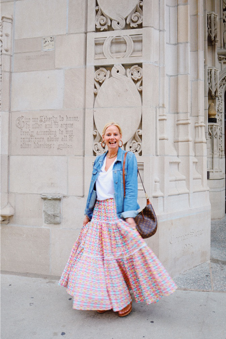 Triple Tiered Maxi Skirt - Sumner Pink