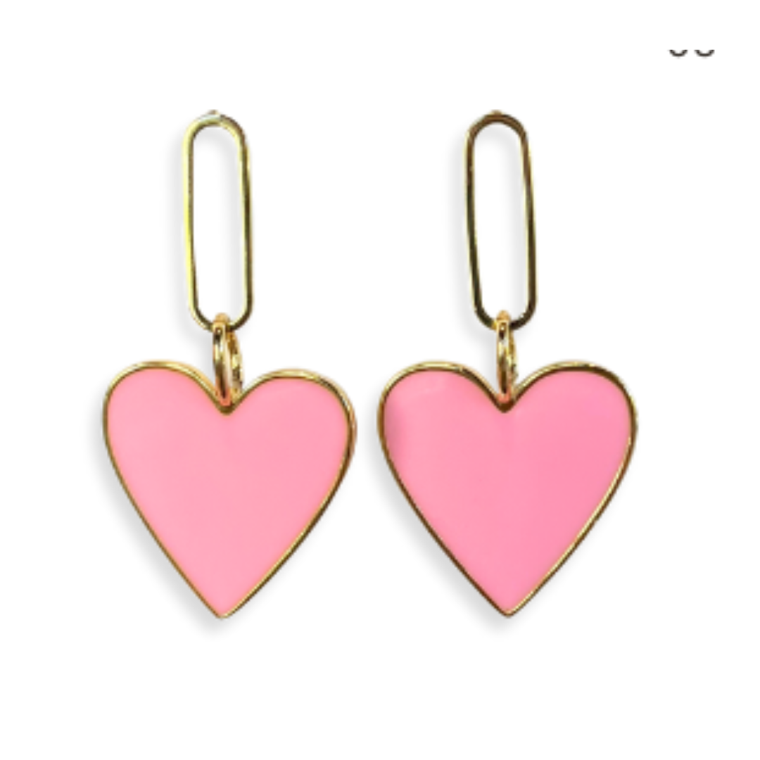 Hearts on Fire Earrings Soft Pink