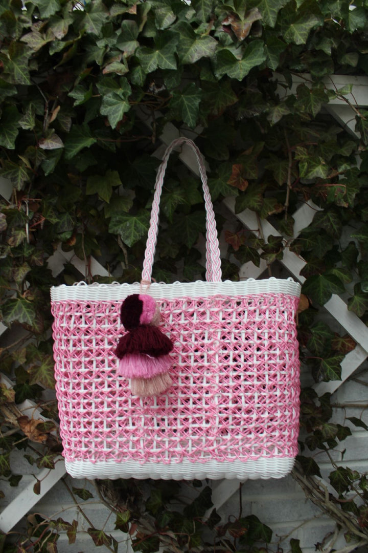 Rose Coastal Cable Citron Tote