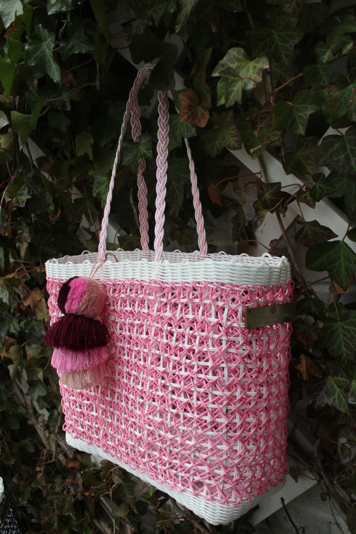 Rose Coastal Cable Citron Tote