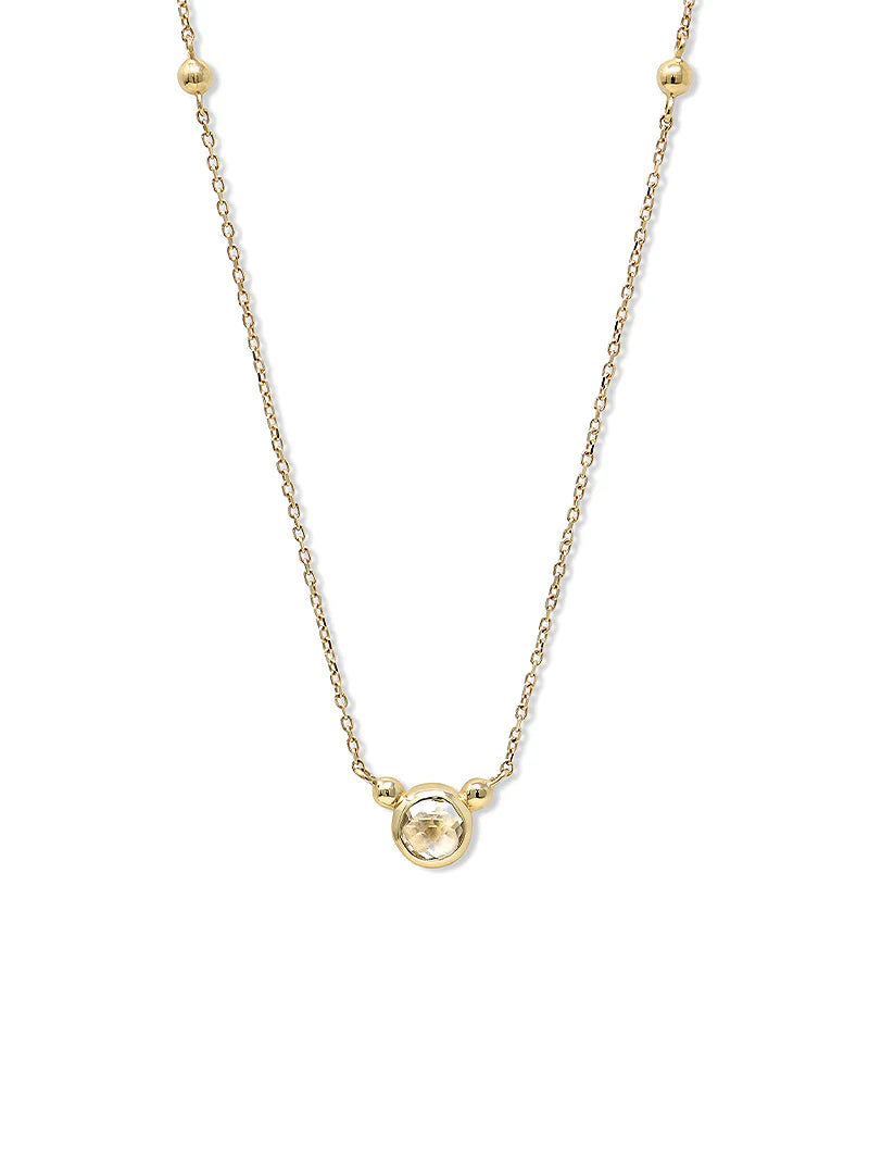 Bonheur Birthstone Necklace Gold