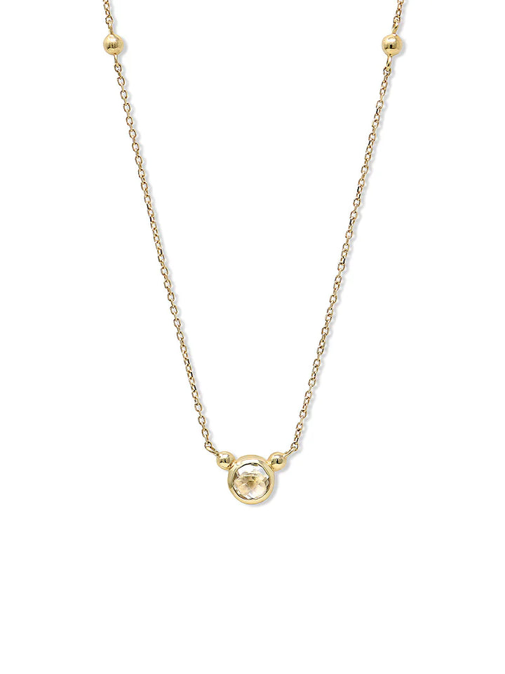 Bonheur Birthstone Necklace Gold