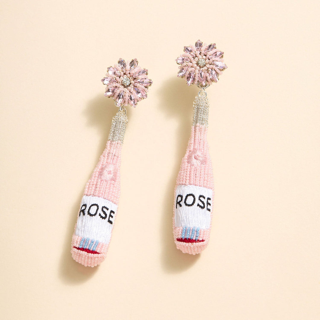 Rose Bottle Earring Pink