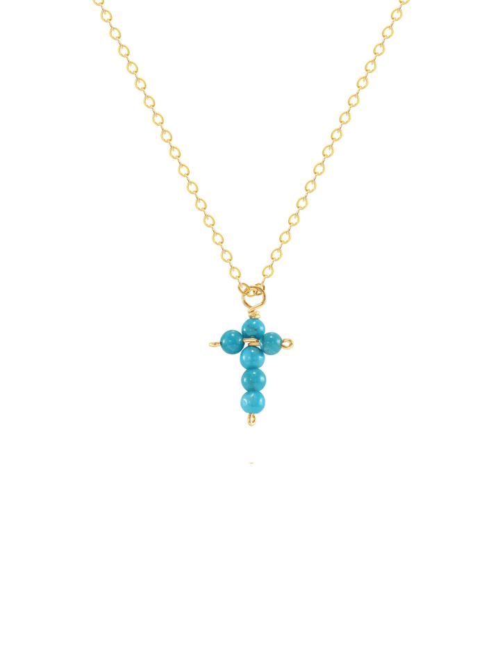 Cross Necklace in Turquoise