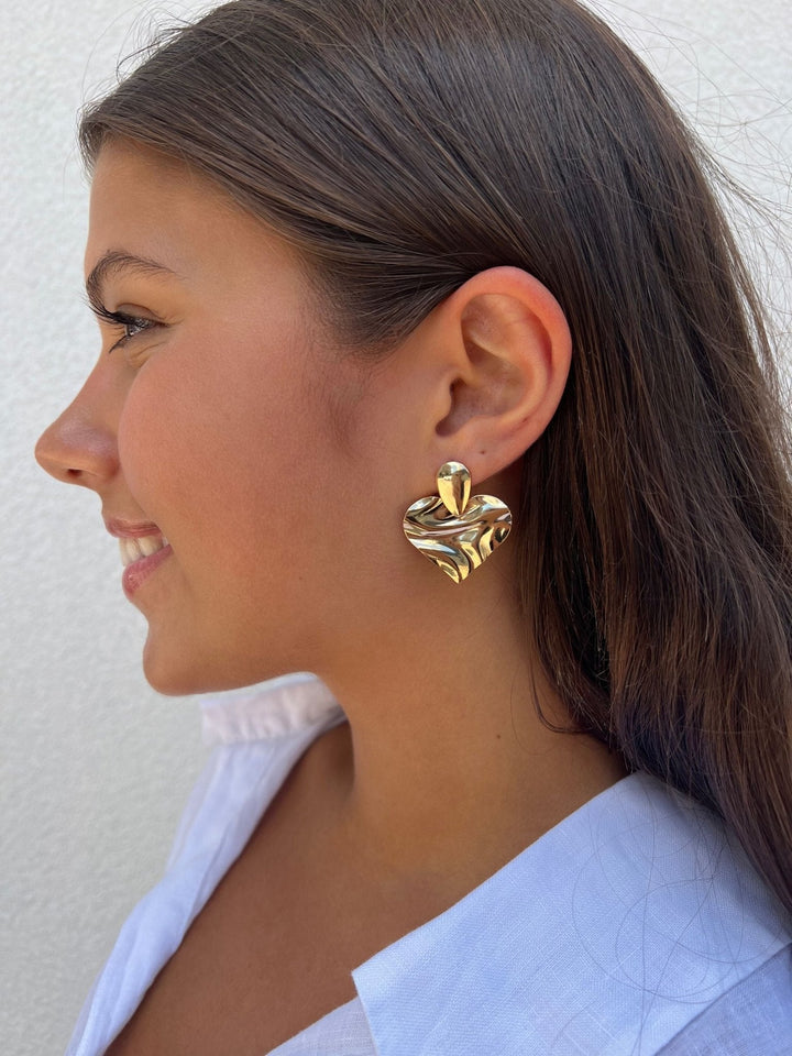 Olivia Heart Stud Earrings