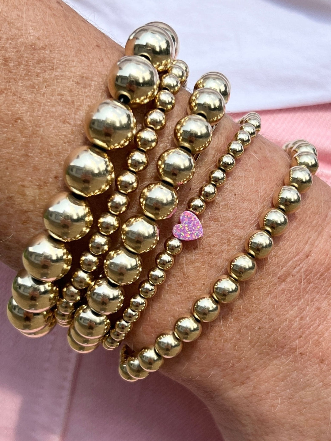 Opal Breast Cancer Awareness Bracelet