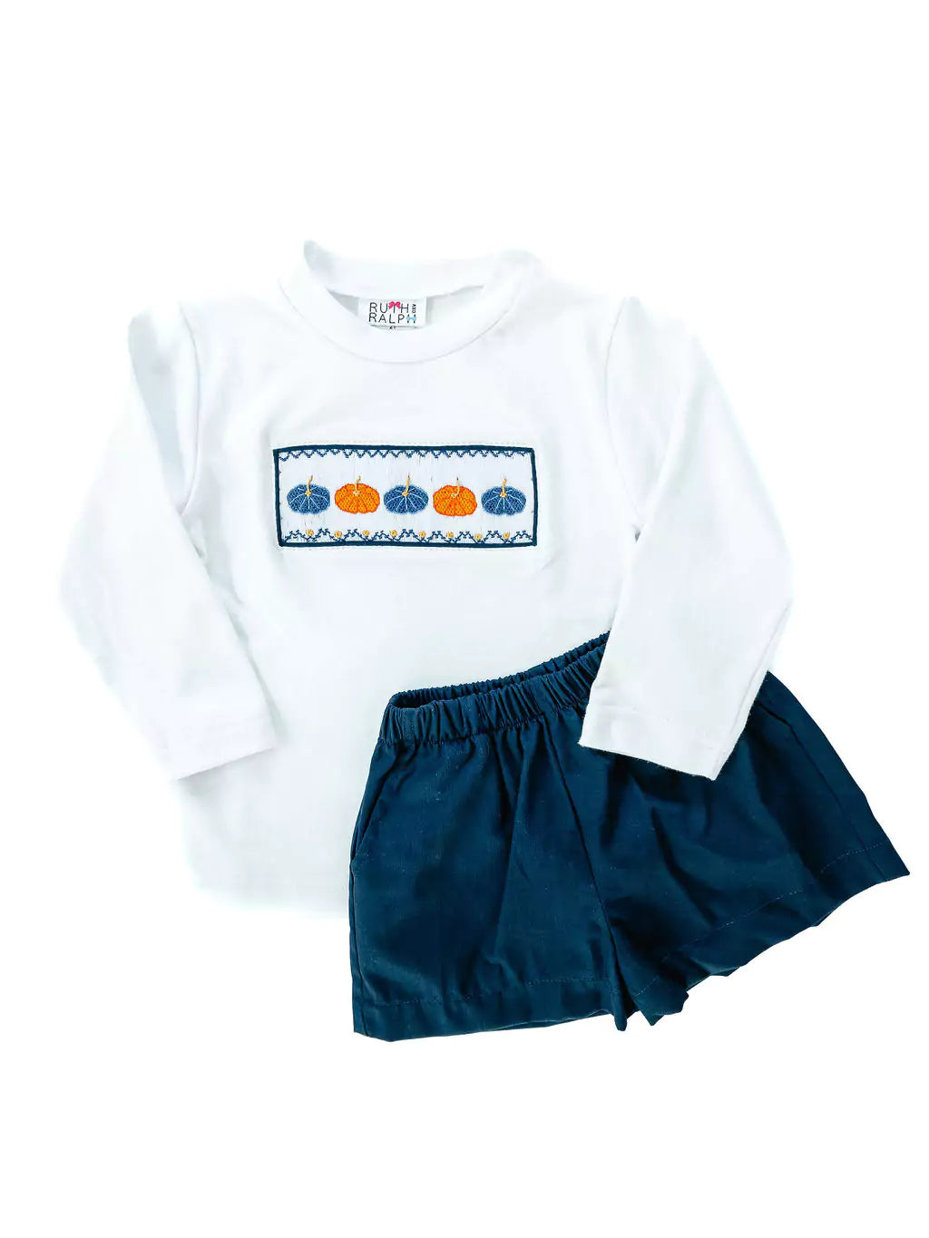 Pumpkins Smocked Beau T-Shirt/Shorts Set