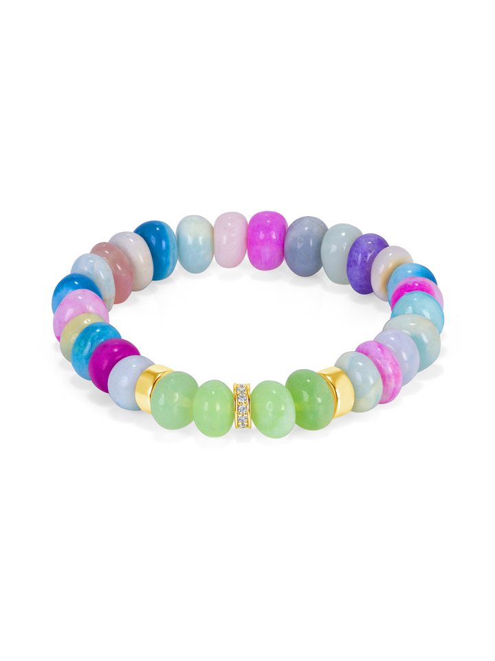 Candy Stretch Bracelet - Rainbow Agate