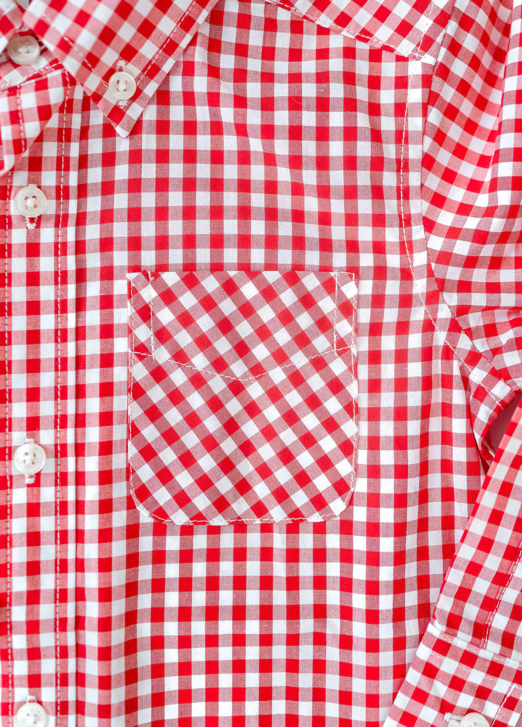 Trey Red Gingham Button Up Shirt