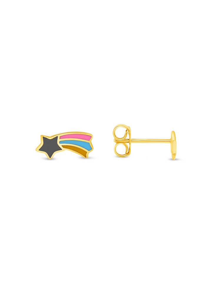 Kid Over the Rainbow Stud Earrings 14k
