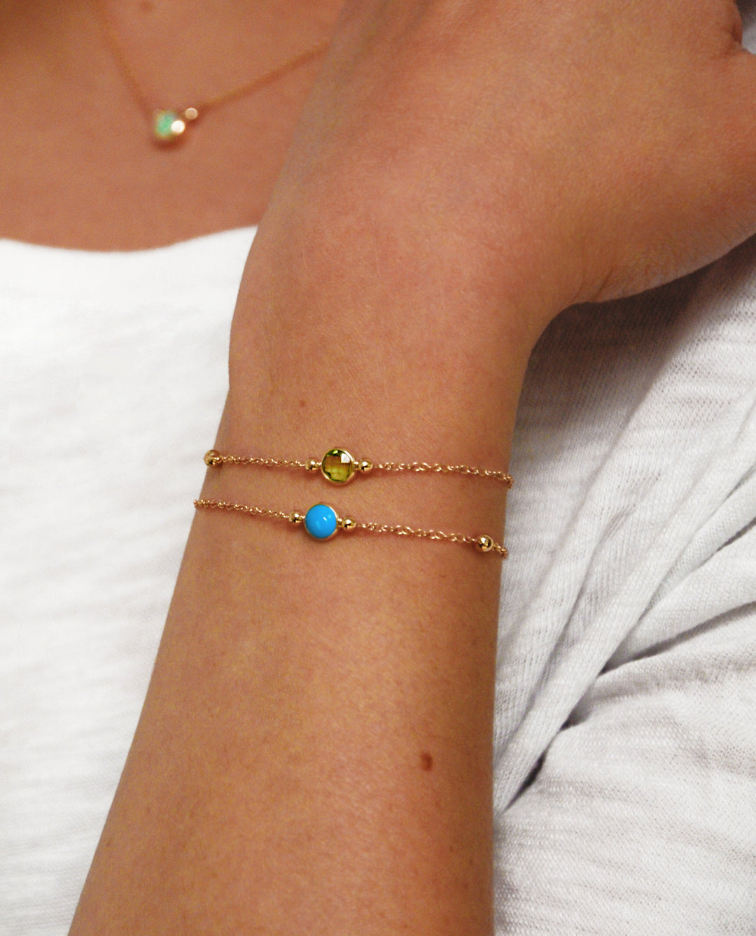 Bonheur Birthstone Bracelet Gold