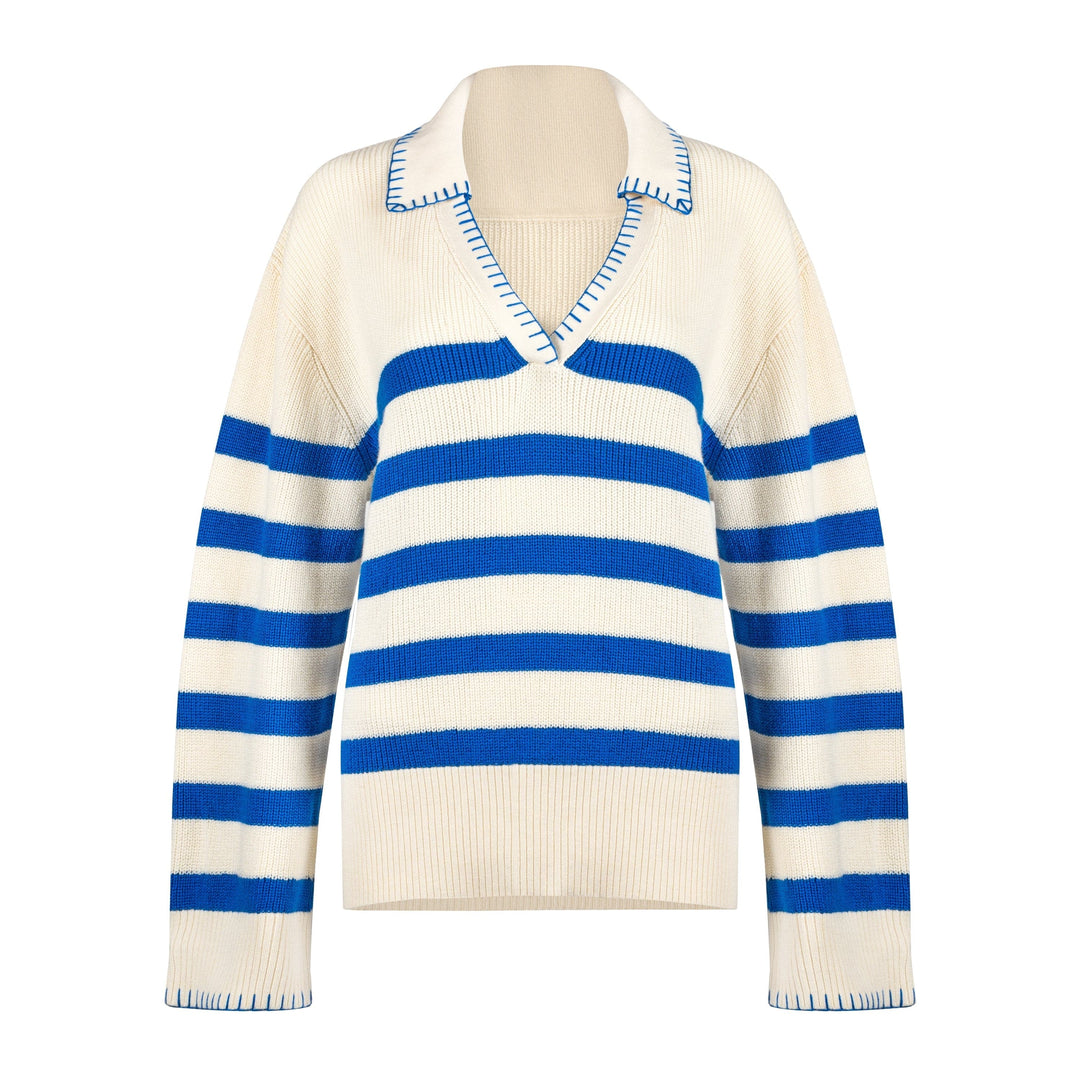 Blue Stripe Portia Pullover
