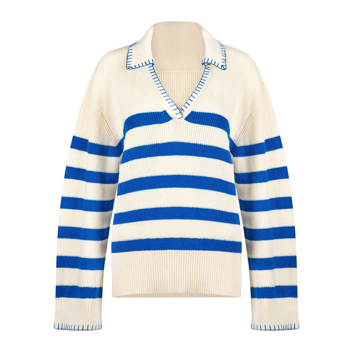 Blue Stripe Portia Pullover