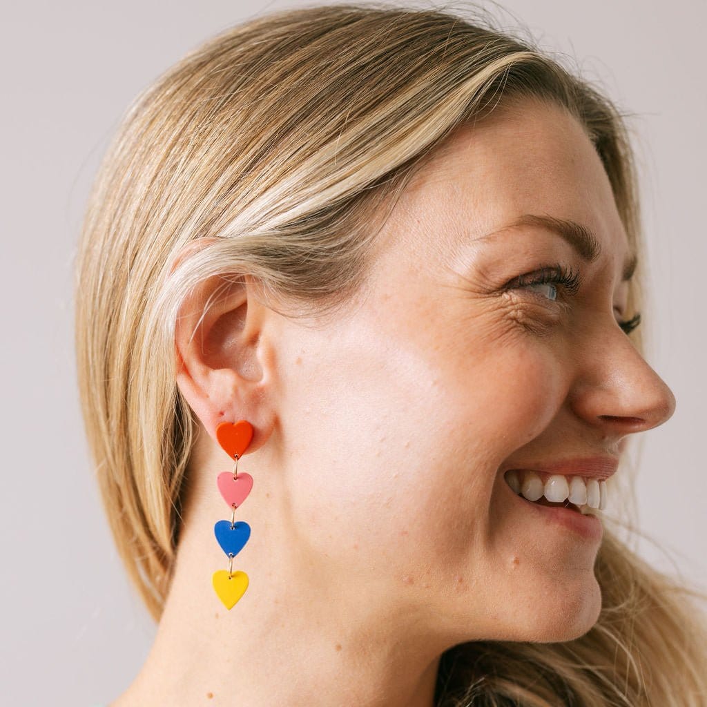 Colorful Heart Dangles