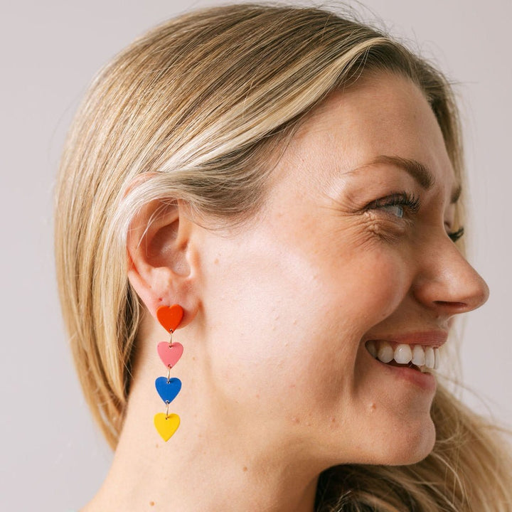 Colorful Heart Dangles