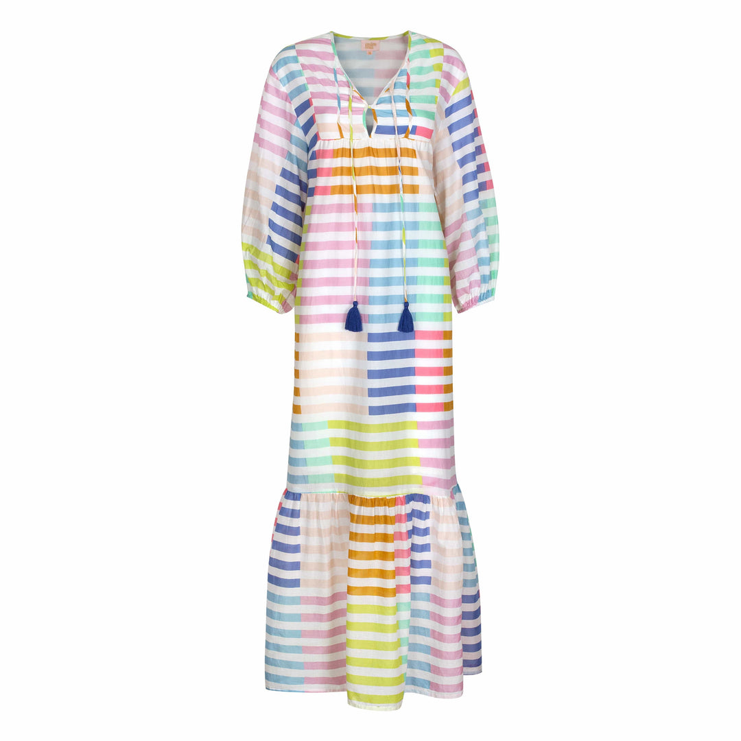 Colorful Stripe Copa Dress