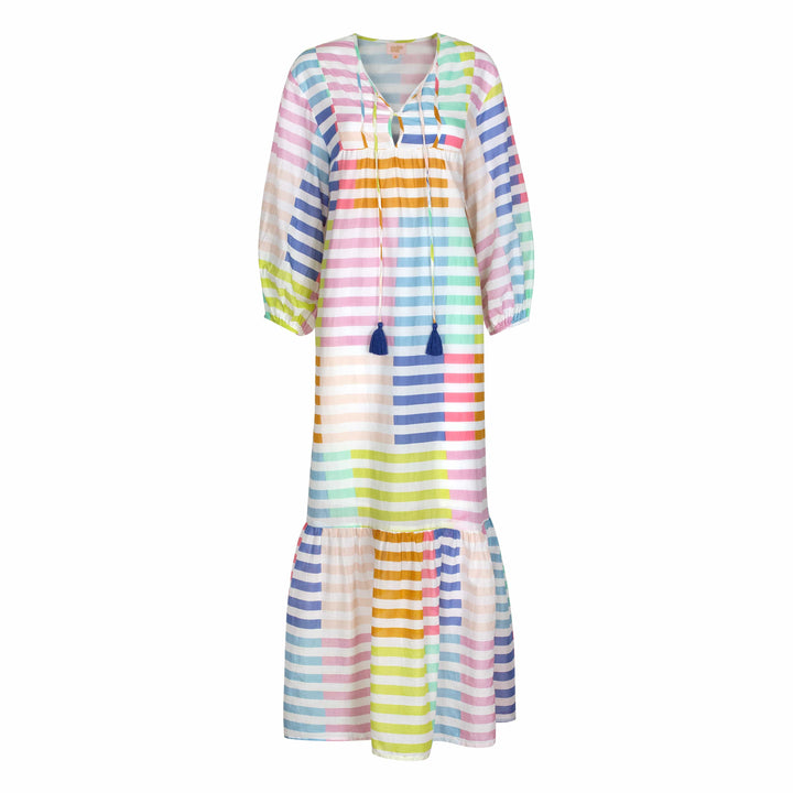 Colorful Stripe Copa Dress