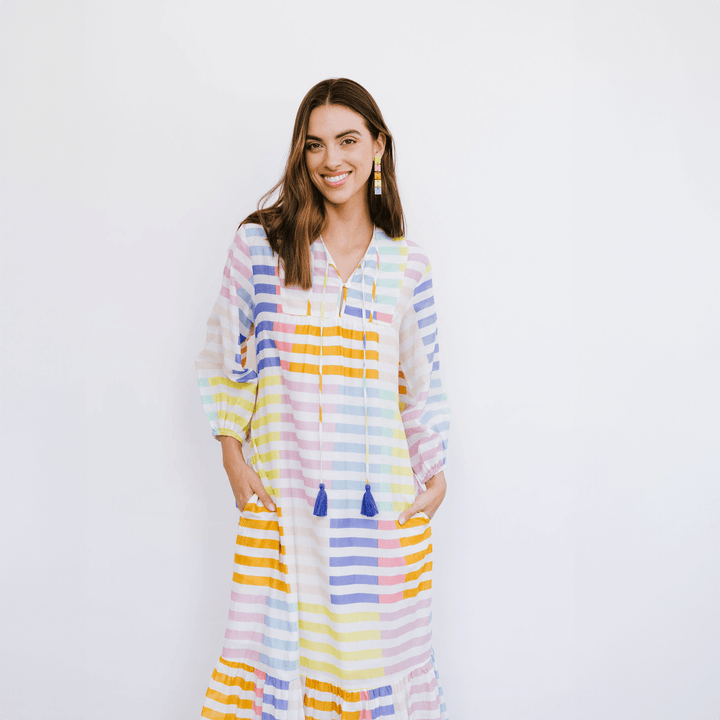 Colorful Stripe Copa Dress