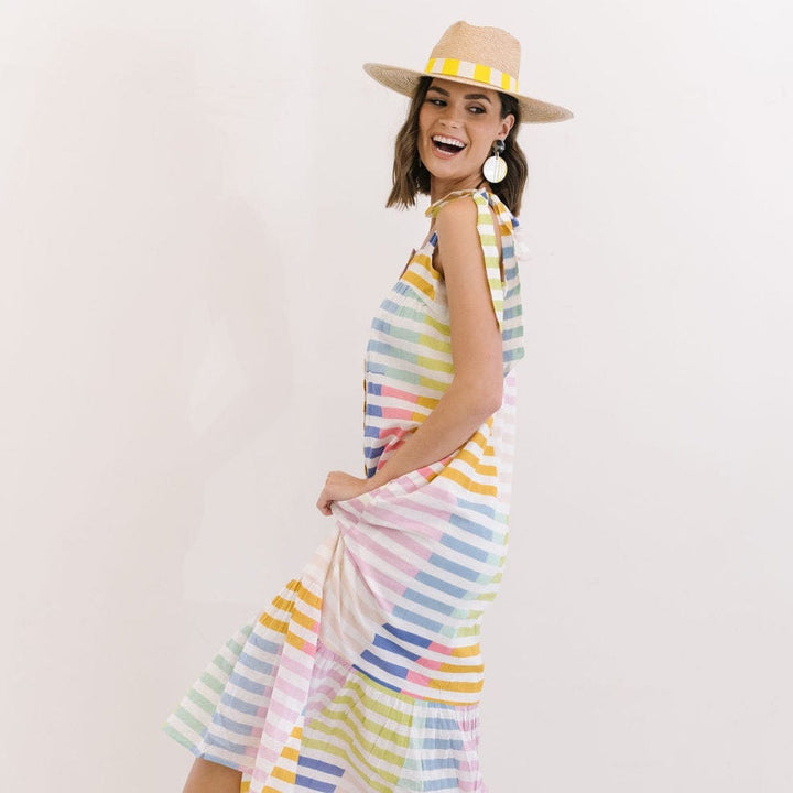Colorful Stripe Positano Dress