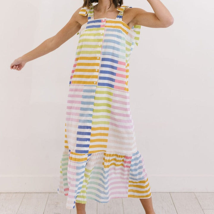 Colorful Stripe Positano Dress