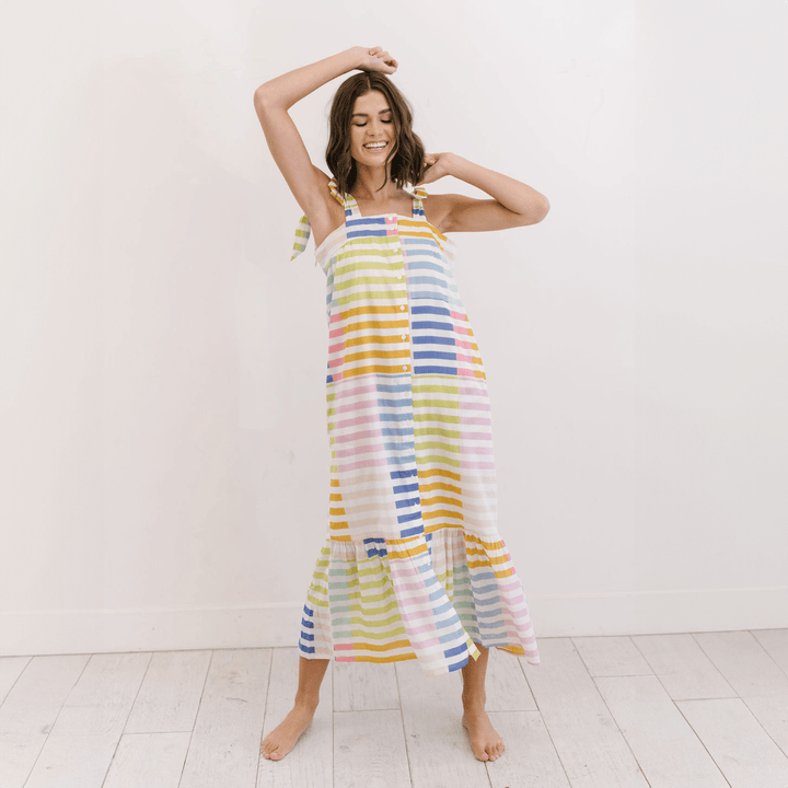 Colorful Stripe Positano Dress