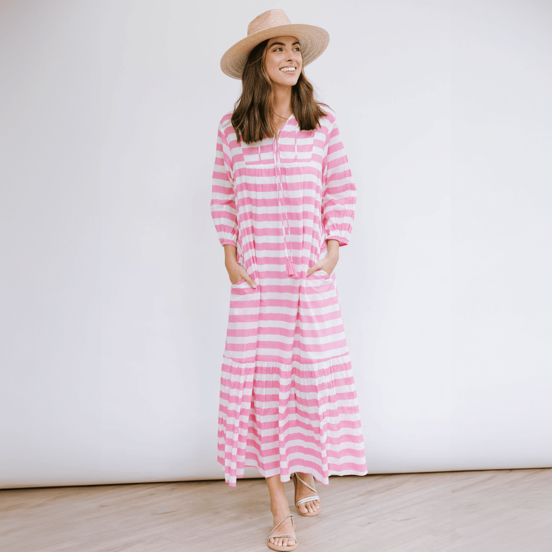 Duval Stripe Copa Dress