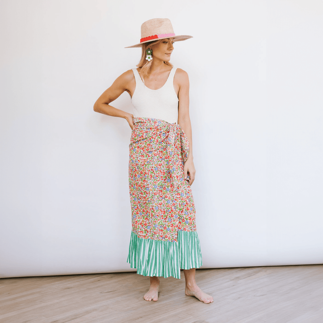 Floral Twin Print Vienna Sarong