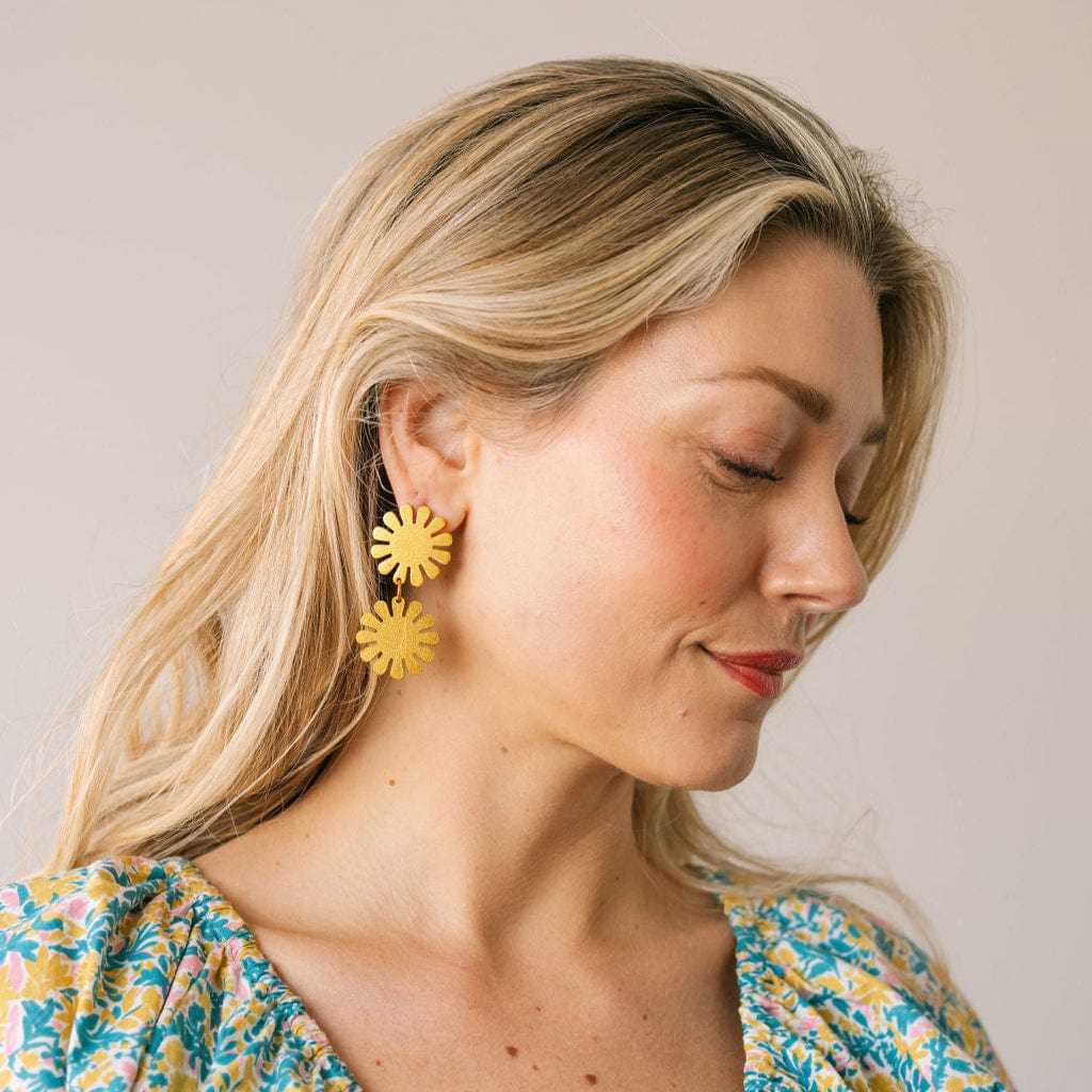 Gold Maria Double Dangles