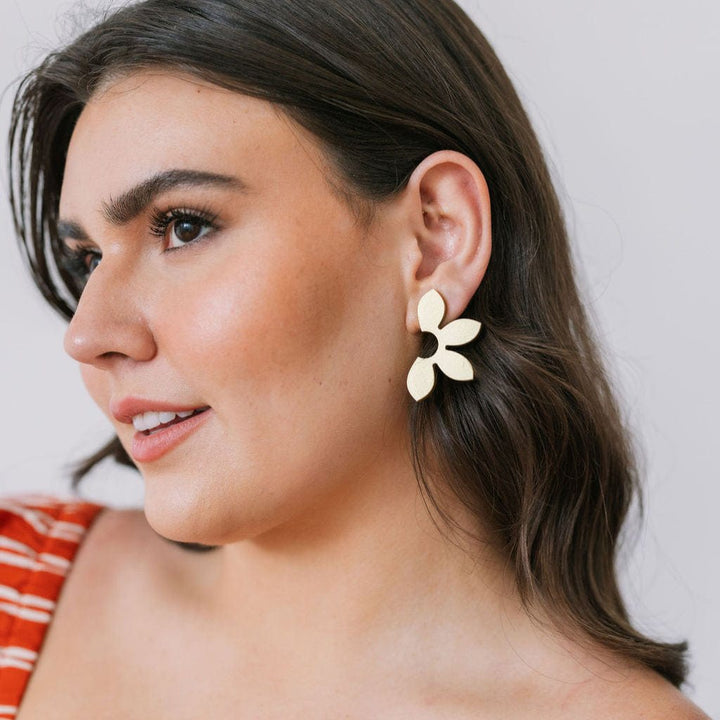 Gold Petal Earrings