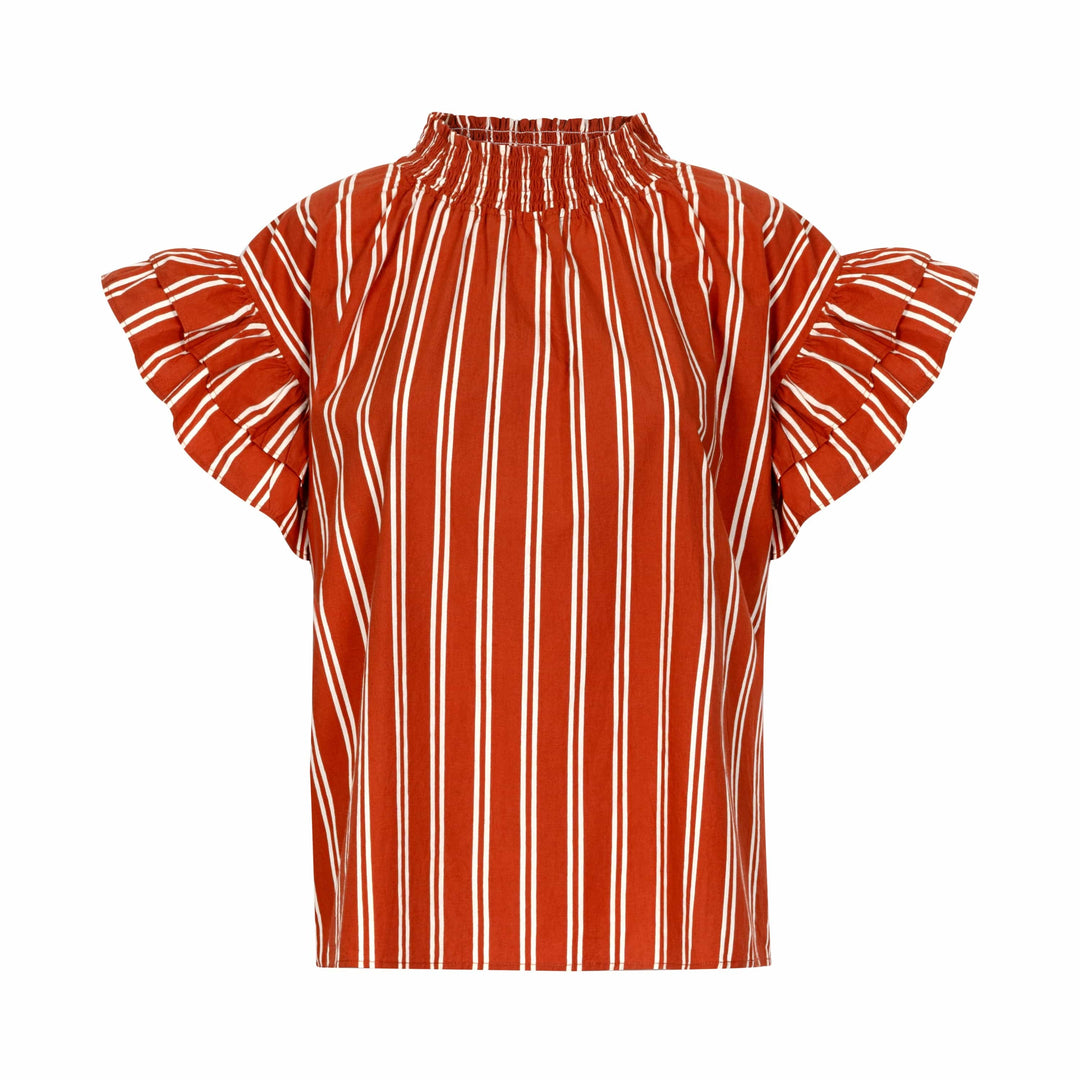 Hemingway Stripe Flutter Top