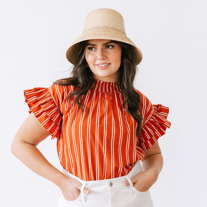 Hemingway Stripe Flutter Top