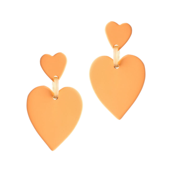 Peach Heart Dangle