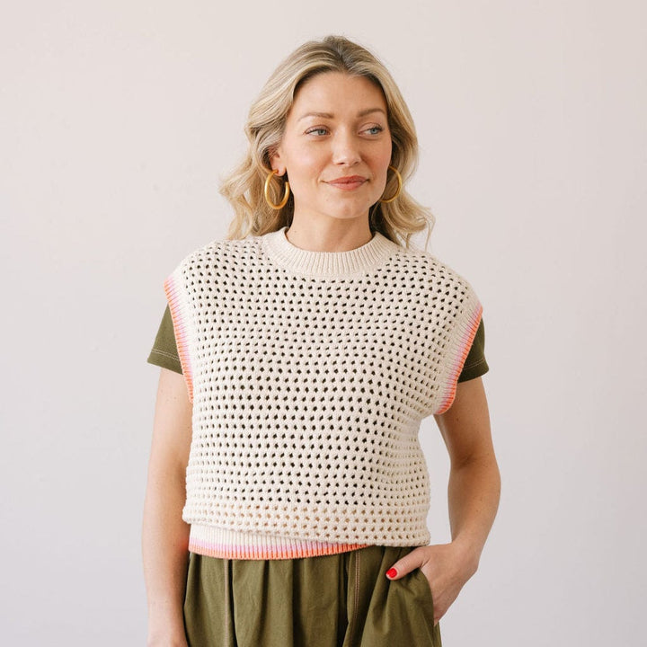Peach Kennedy Sweater Vest