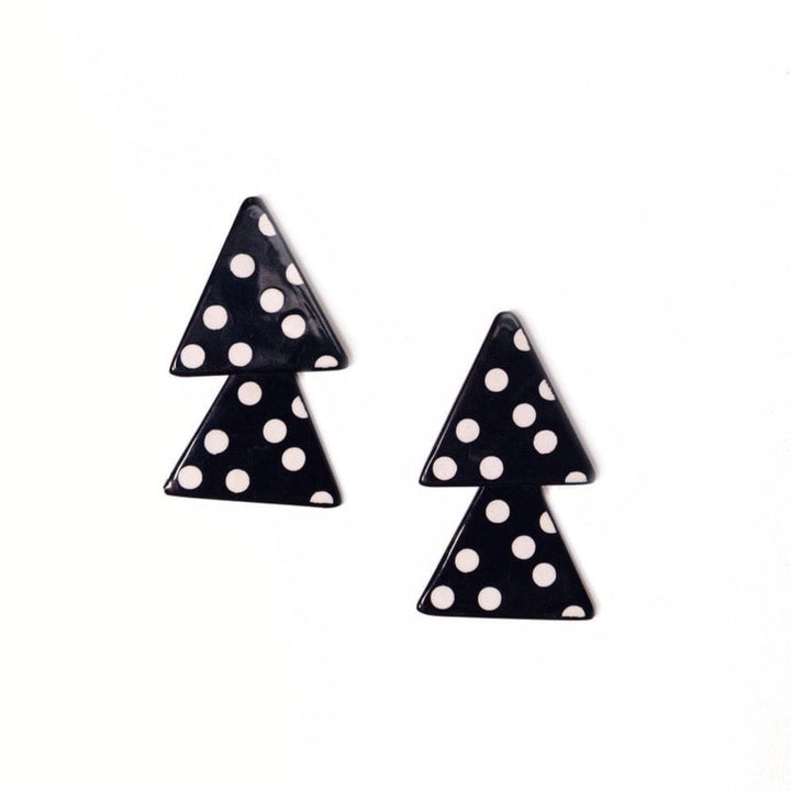 Polka Triangle Earrings