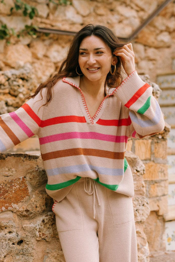Rainbow Stripe Portia Pullover