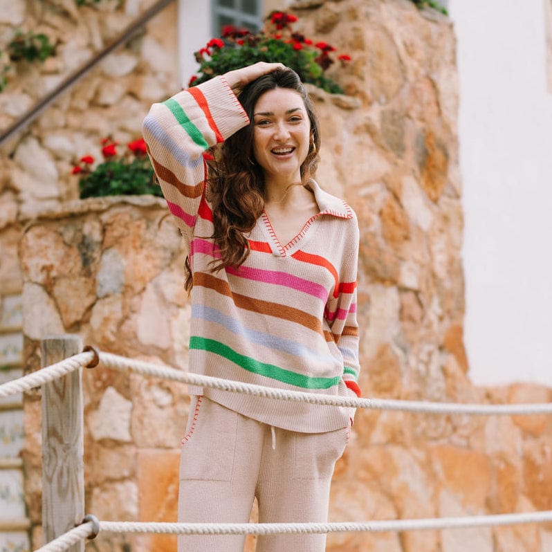 Rainbow Stripe Portia Pullover