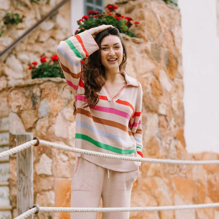 Rainbow Stripe Portia Pullover