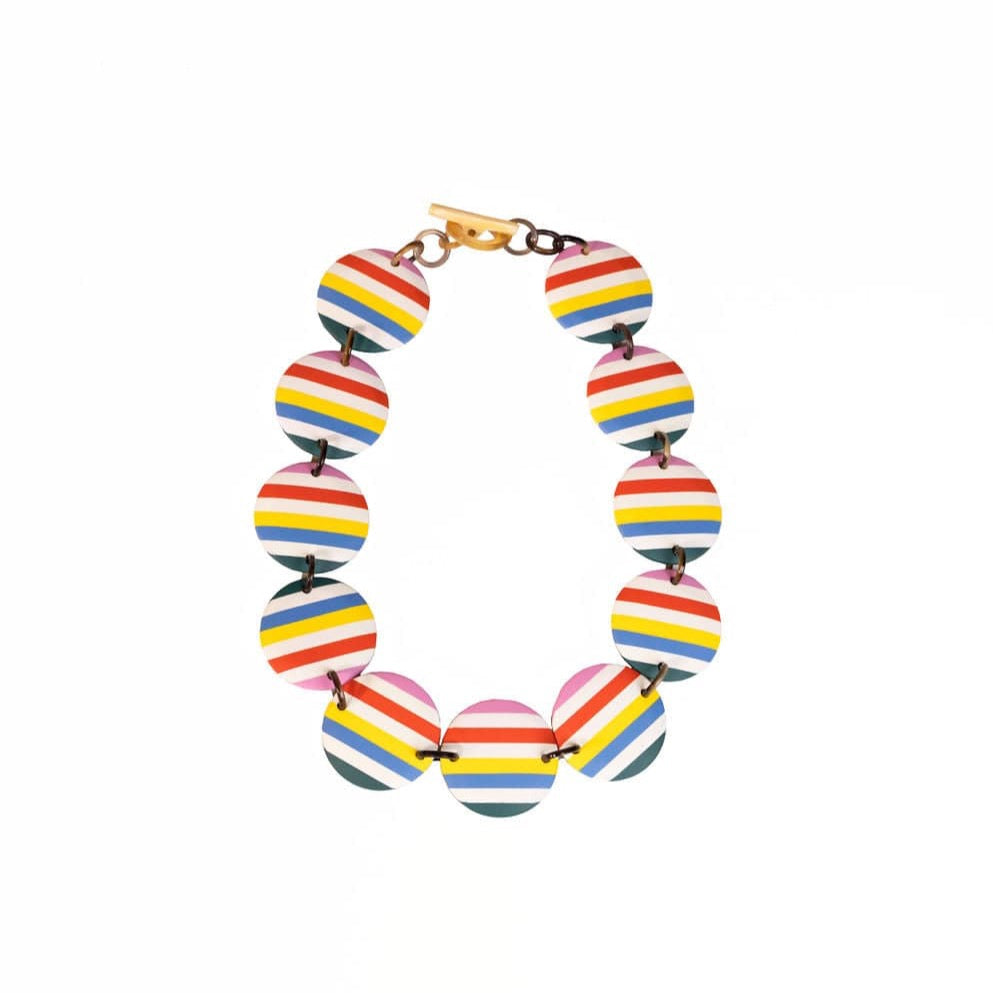 Rainbow Striped Necklace