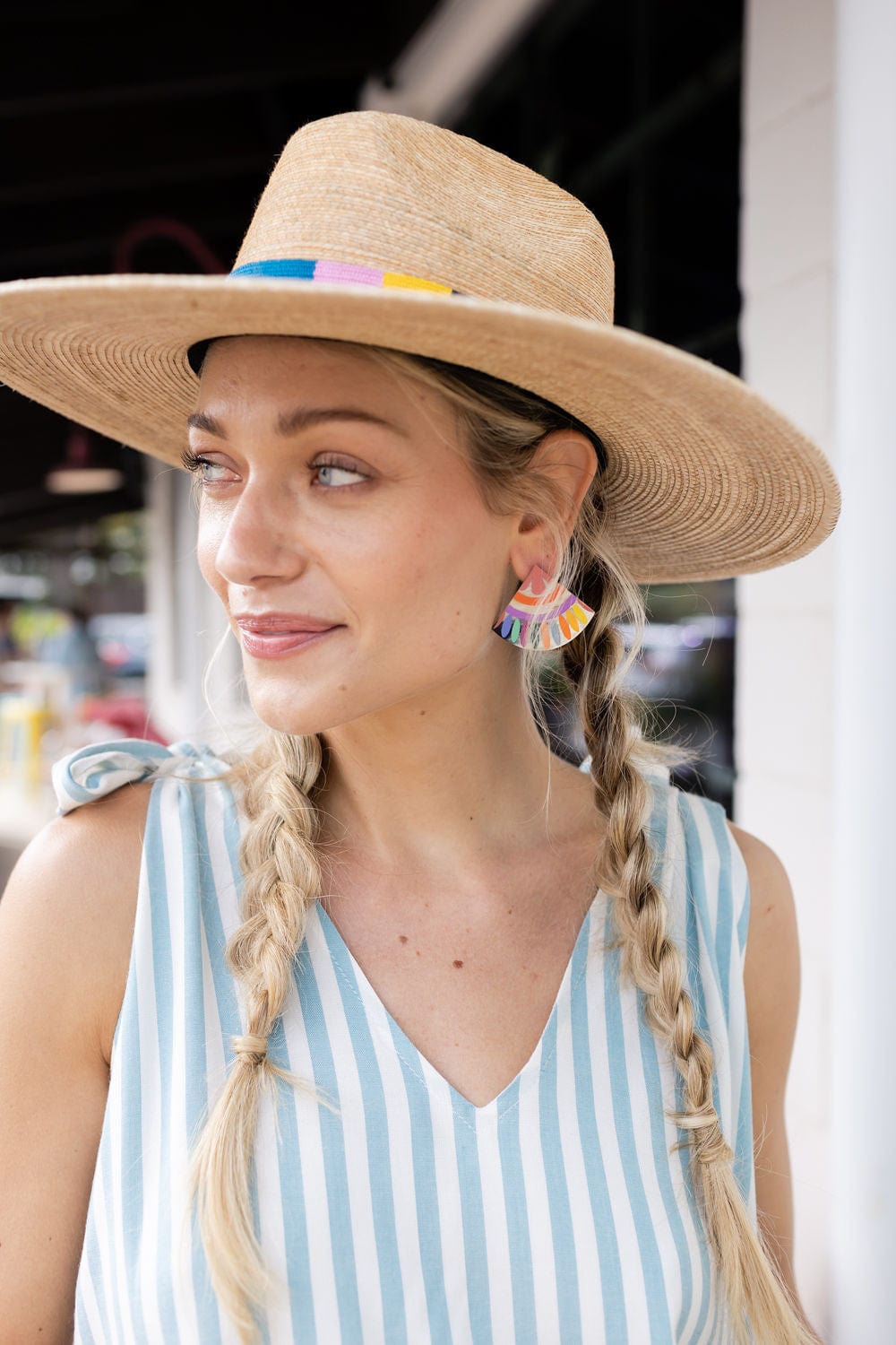 Rainbow Tile Earrings